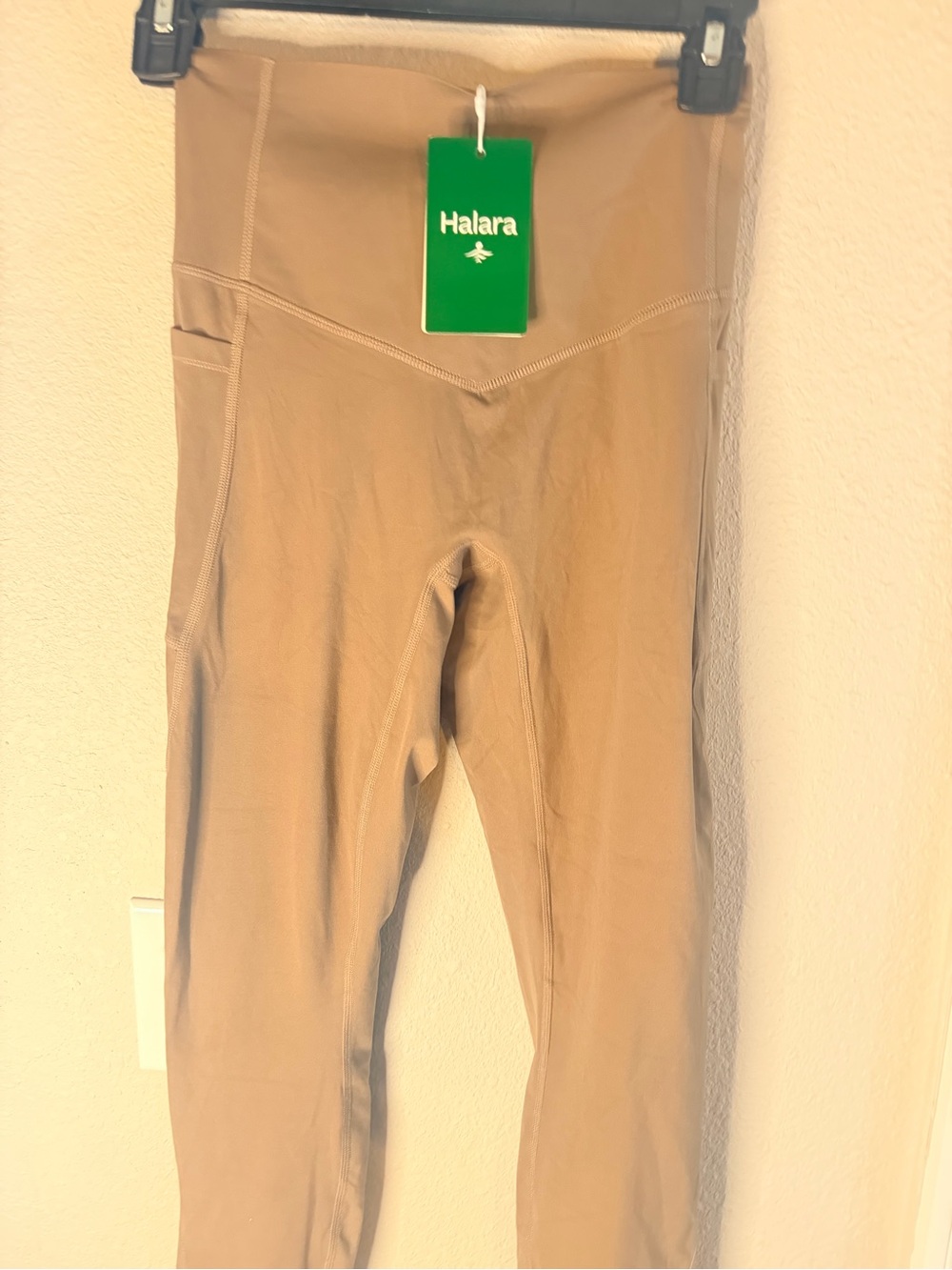 Halara Women’s Petite Tan Tummy Control Leggings - High Waist Comfort